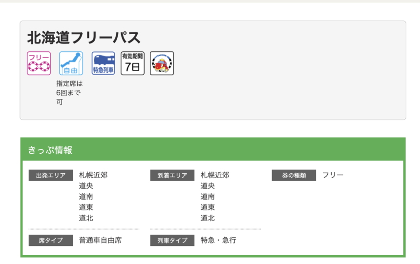 北海道周遊パス